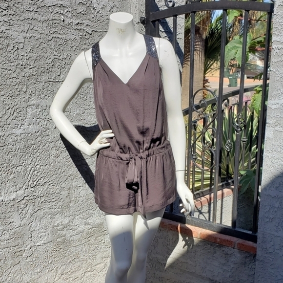 Rebecca Taylor steel sequin romper, - Picture 2 of 15